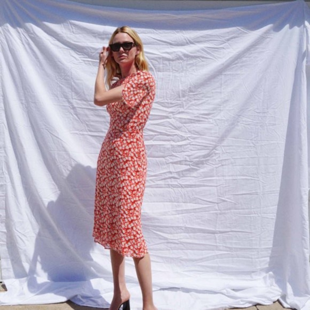 Reformation Andre Dress, Nina Print, Size 6